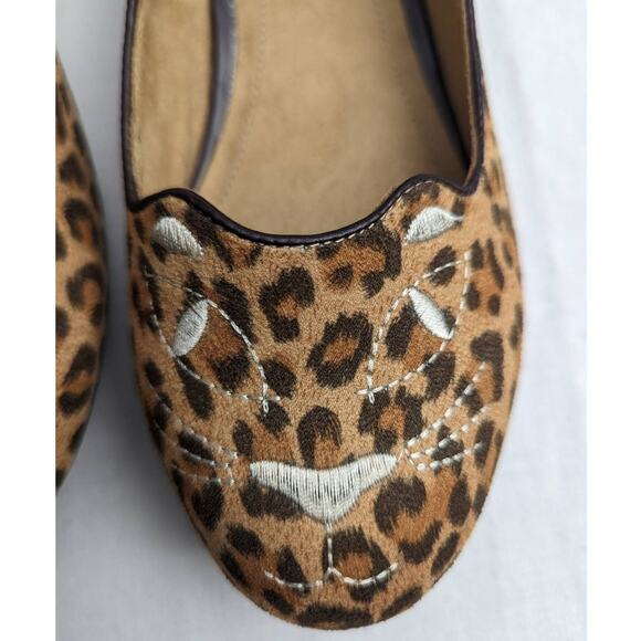 Cliffs By White Mountain Flats Size 8 Roar Leopard Cat Face Shoes Ballet Flat - Picture 13 of 13